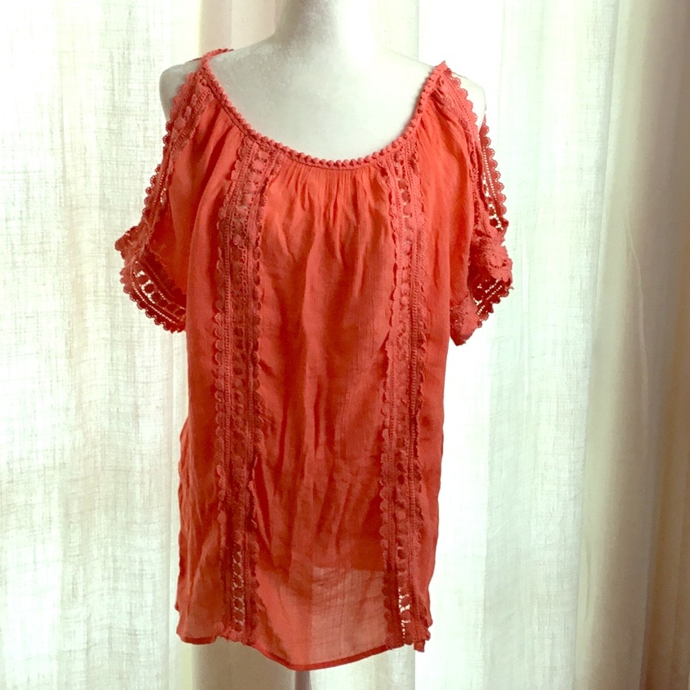 Studio Woman Plus Size Salmon Color Top 1X